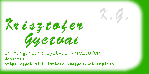 krisztofer gyetvai business card